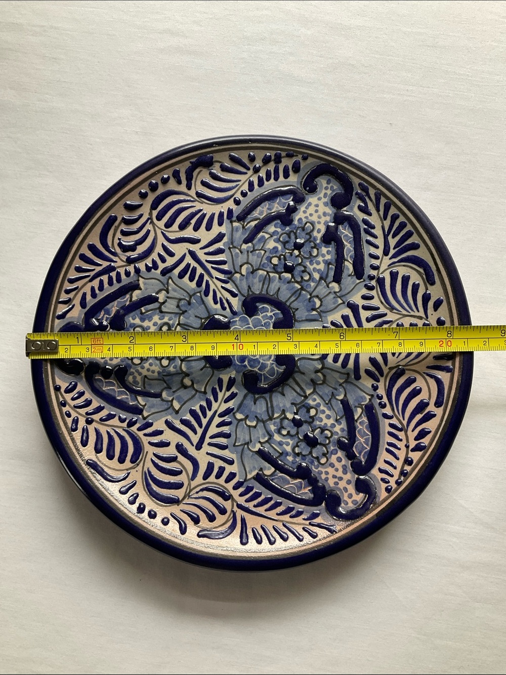 Vintage Talavera Mexican Pottery Wall Plate Folk Art - Picture 4 of 4